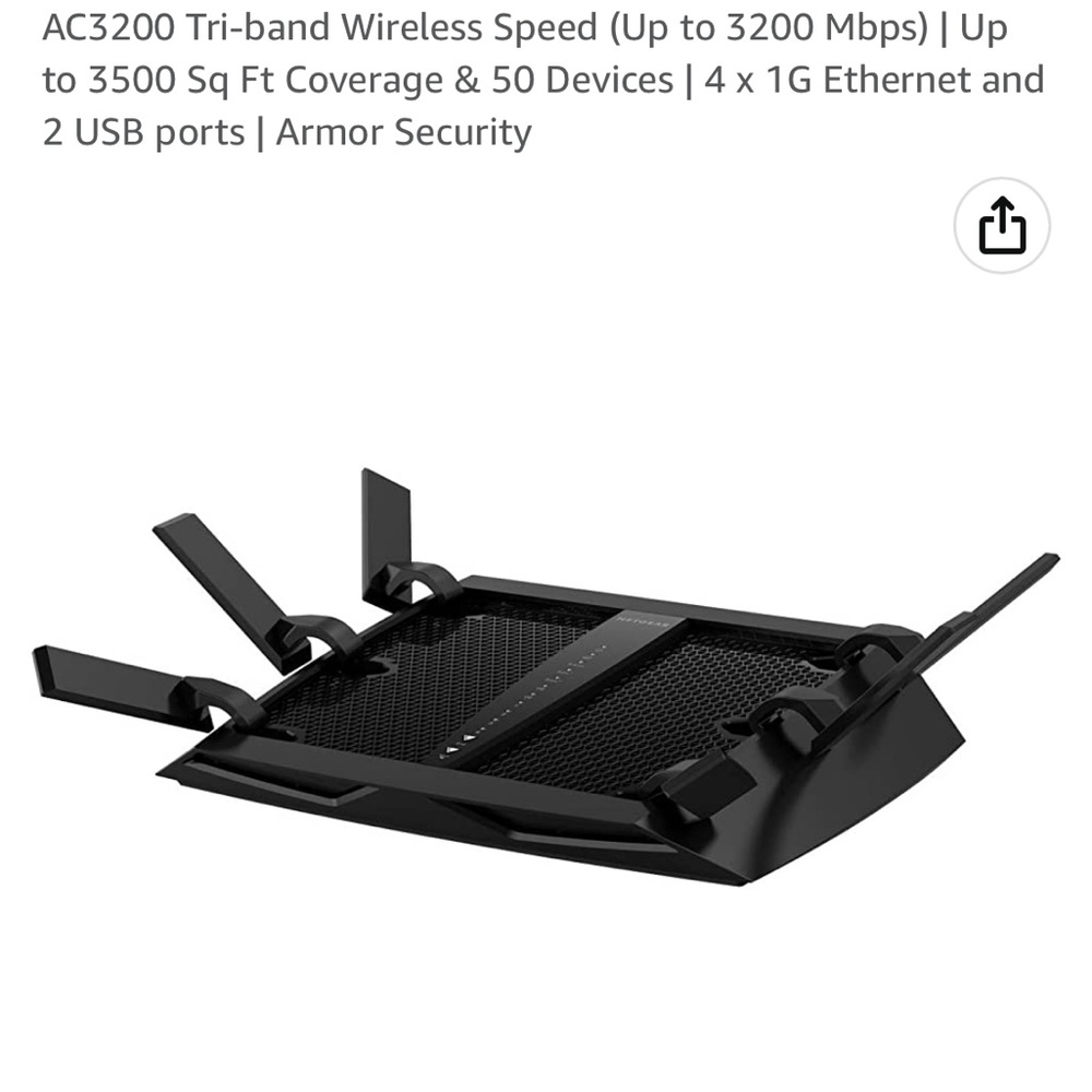 Netgear Wifi Nighthawk X6 AC3200. Used, in good condition.